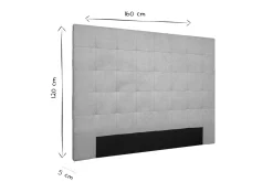 Miliboo Bettkopfteil gepolstert beigefarbener Stoff 160 cm HALCIONA* Bett-kopfteile