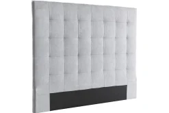 Miliboo Bettkopfteil gepolstert grauer Stoff 140 cm HALCIONA* Bett-kopfteile