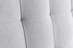 Miliboo Bettkopfteil gepolstert grauer Stoff 140 cm HALCIONA* Bett-kopfteile