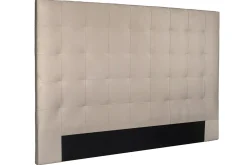 Miliboo Bettkopfteil gepolstert taupefarbener Samtstoff L140 cm HALCIONA* Bett-kopfteile