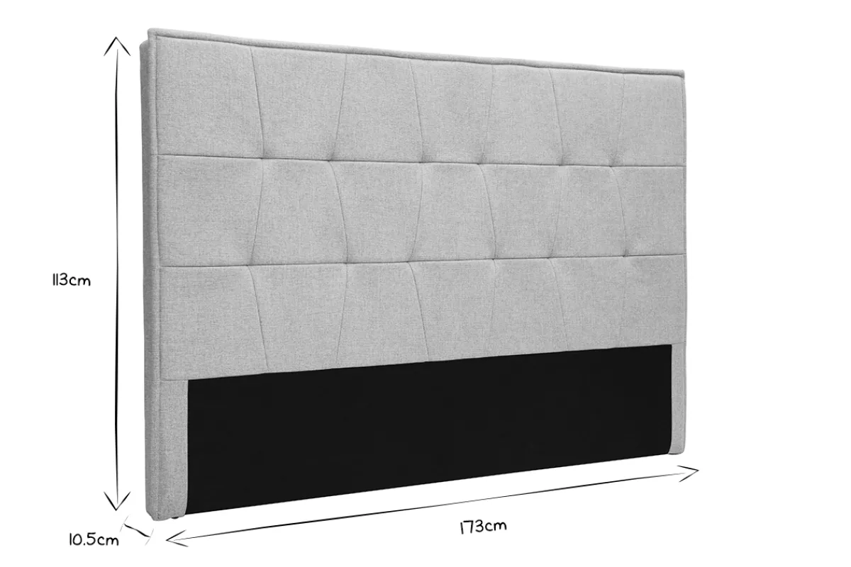 Miliboo Bettkopfteil grauer Stoff L170 cm SUKA* Bett-kopfteile