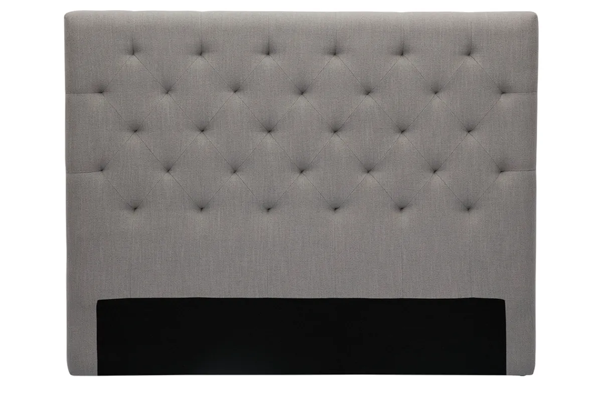 Miliboo Bettkopfteil, hellgrauer Stoff, 140cm ENGUERRAND* Bett-kopfteile