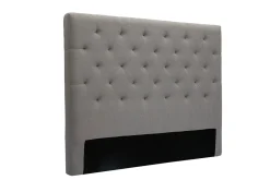 Miliboo Bettkopfteil, hellgrauer Stoff, 140cm ENGUERRAND* Bett-kopfteile