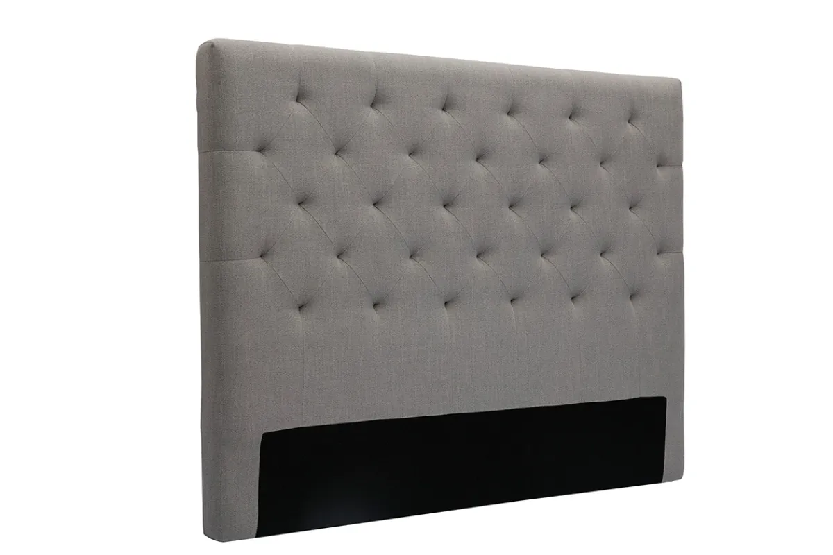 Miliboo Bettkopfteil, hellgrauer Stoff, 140cm ENGUERRAND* Bett-kopfteile