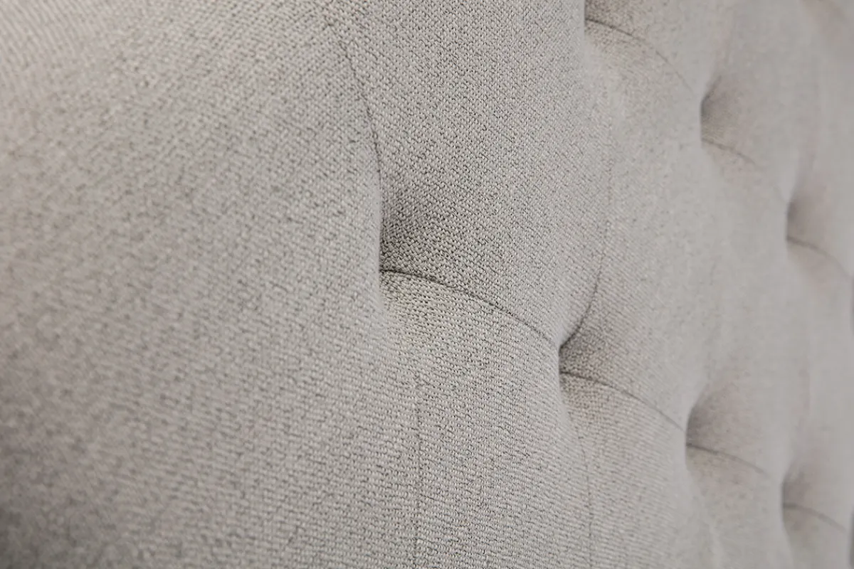 Miliboo Bettkopfteil, hellgrauer Stoff, 140cm ENGUERRAND* Bett-kopfteile