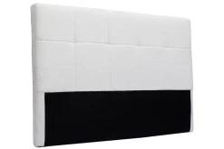 Miliboo Bettkopfteil mit Bouclé-Wolleffekt in Weiß 160 cm CLOVIS* Bett-kopfteile