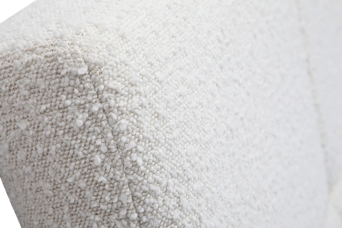 Miliboo Bettkopfteil mit Bouclé-Wolleffekt in Weiß 160 cm CLOVIS* Bett-kopfteile