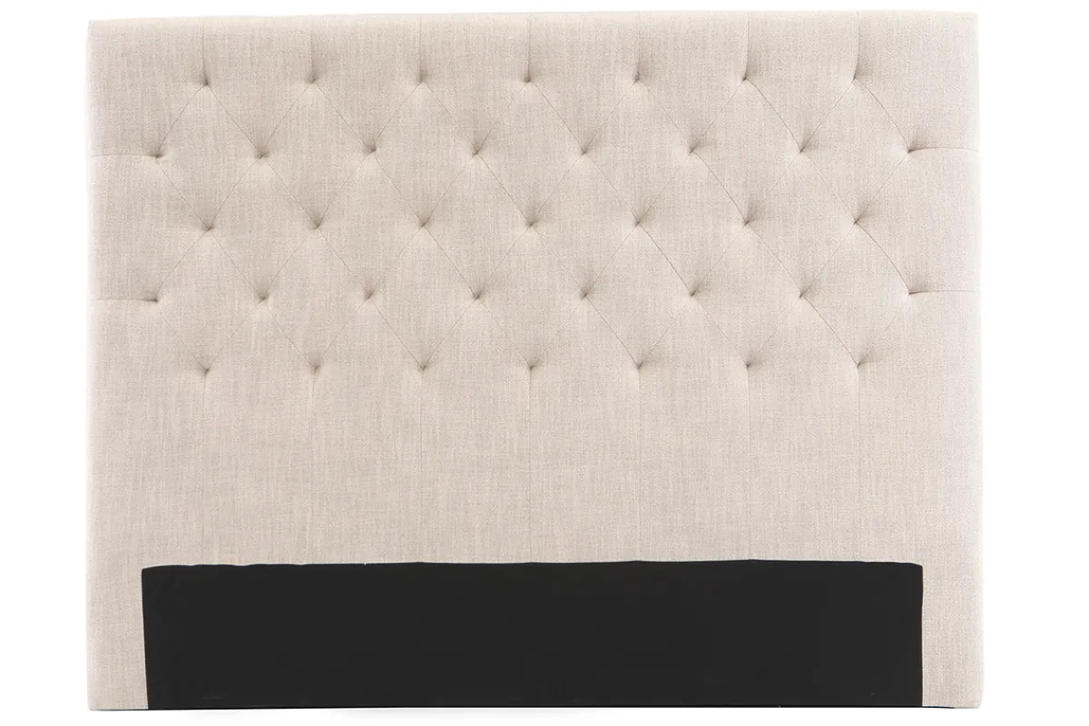 Miliboo Bettkopfteil, naturfarbener Stoff, 160 cm ENGUERRAND* Bett-kopfteile