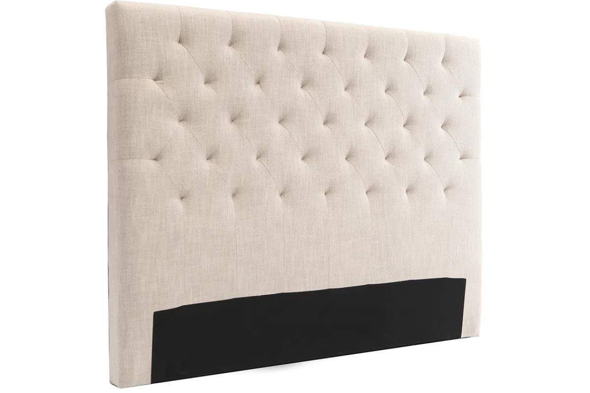 Miliboo Bettkopfteil, naturfarbener Stoff, 160 cm ENGUERRAND* Bett-kopfteile
