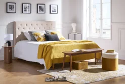 Miliboo Bettkopfteil, naturfarbener Stoff, 160 cm ENGUERRAND* Bett-kopfteile