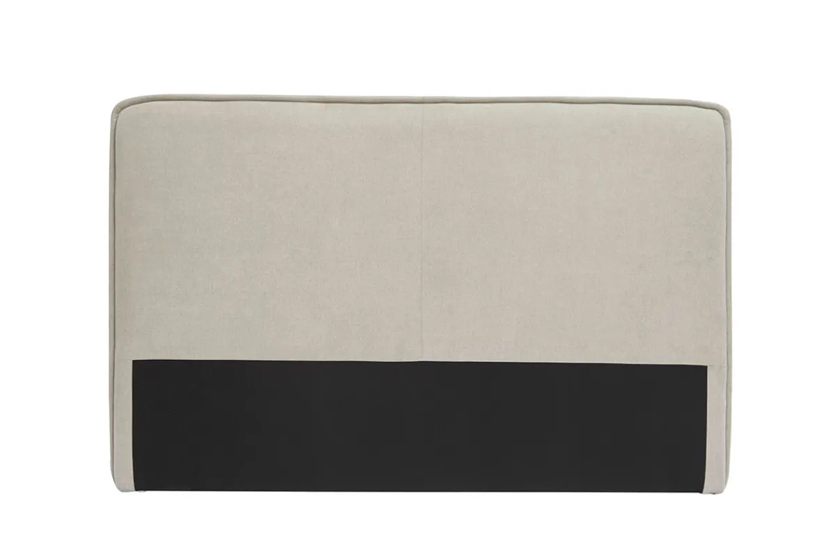 Miliboo Bettkopfteil naturfarbener Stoff mit Samteffekt B175 cm MARCIA* Bett-kopfteile