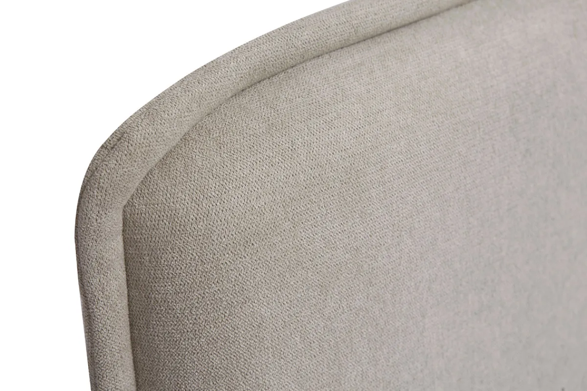 Miliboo Bettkopfteil naturfarbener Stoff mit Samteffekt B175 cm MARCIA* Bett-kopfteile