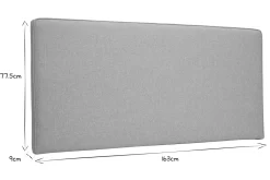Miliboo Bettkopfteil zum Aufhängen B160 cm beiger Stoff LILY* Bett-kopfteile