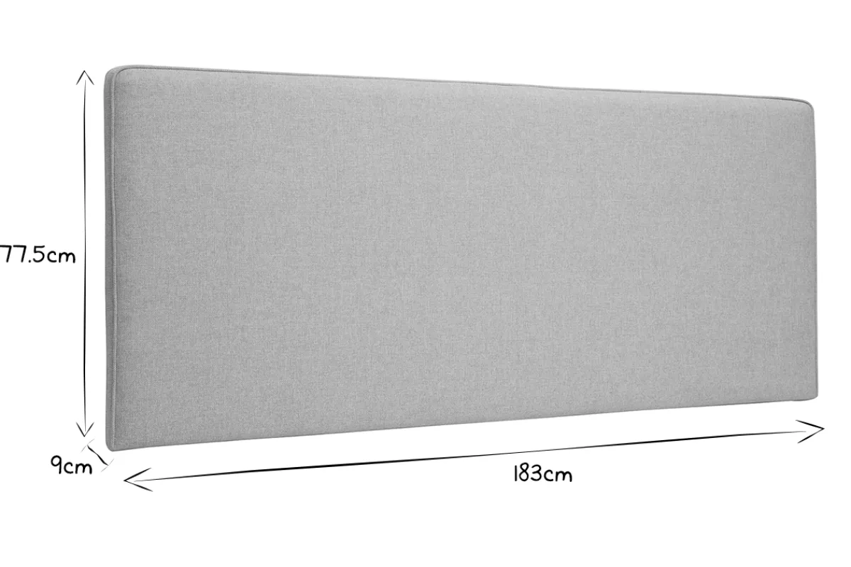 Miliboo Bettkopfteil zum Aufhängen B180 cm beiger Stoff LILY* Bett-kopfteile