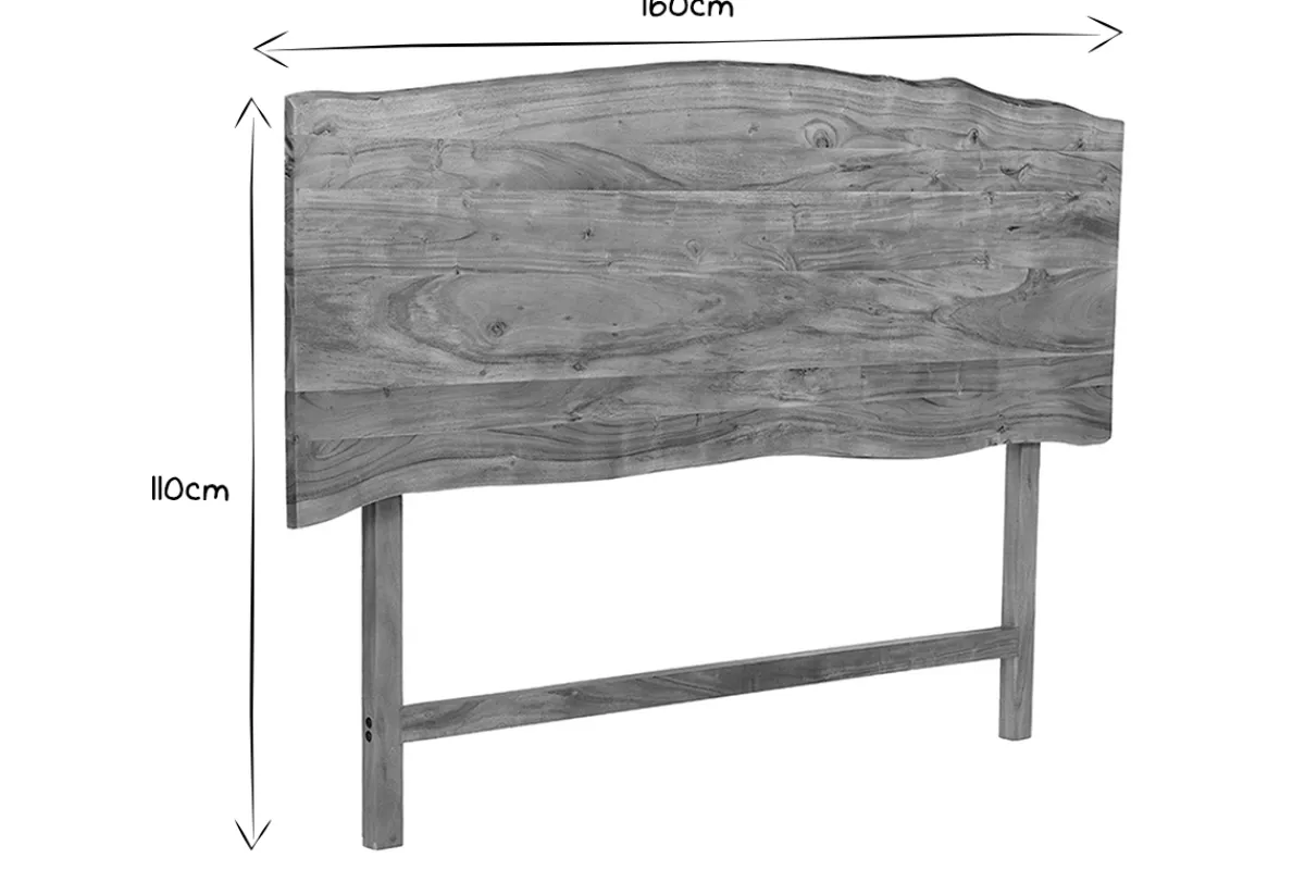 Miliboo Bettkopfteil zum Aufstellen aus Massivholz B160 cm BOHEMIAN* Bett-kopfteile