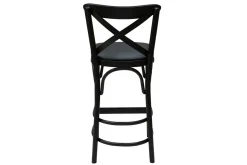 Miliboo Bistro-Barhocker massives Buchenholz schwarz H65 MARCEL* Barhocker