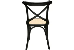Miliboo Bistro-Stühle aus schwarzem Holz und Rattangeflecht (2er-Set) MARCEL* Design-stühle|Holzstühle