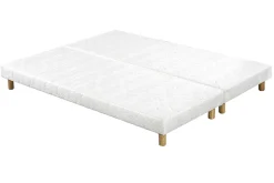 Miliboo Boxspringbetten weiß mit Holzfüßen 80 x 200 cm (2er-Set) JAMI* Betten Für Erwachsene
