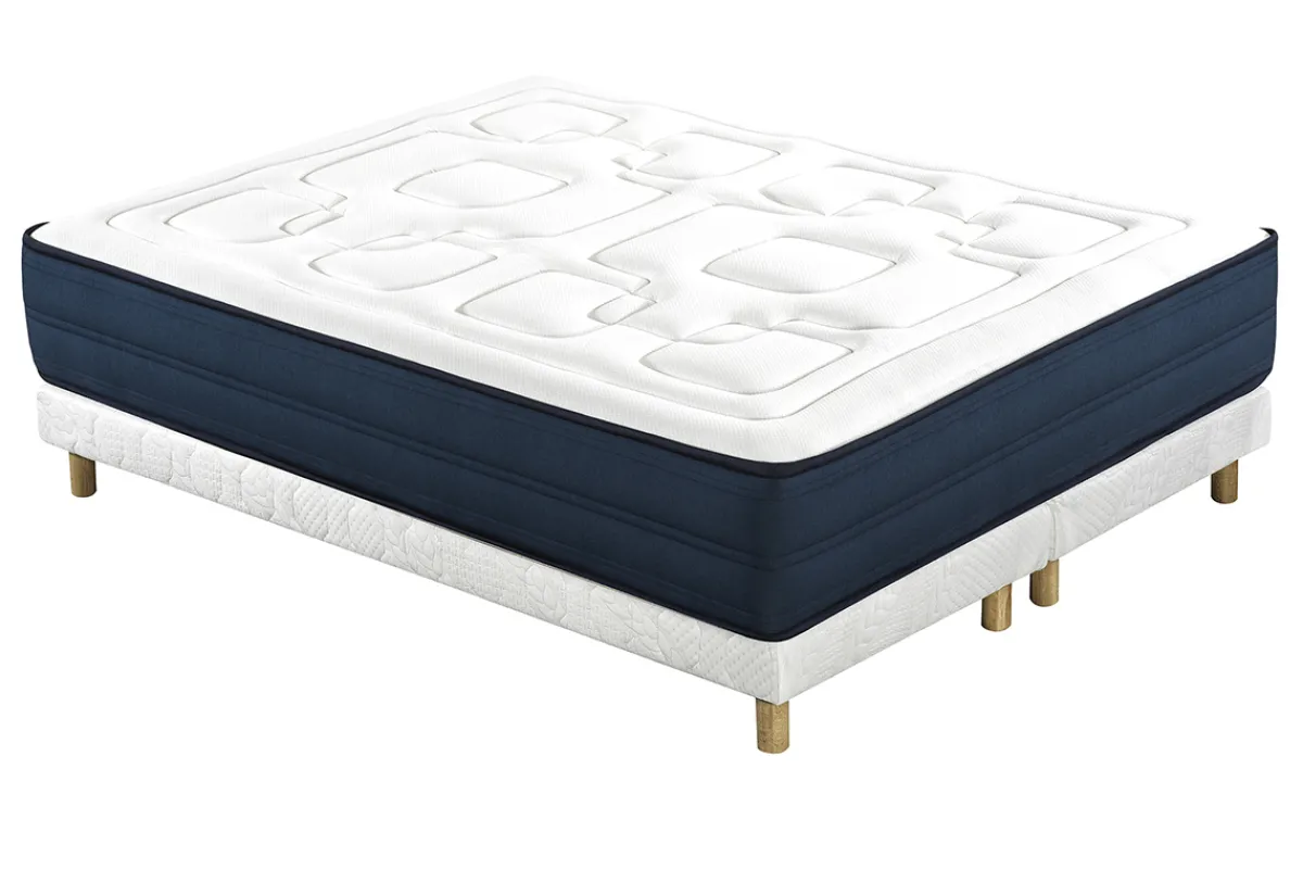 Miliboo Boxspringbetten weiß mit Holzfüßen 90 x 200 cm (2er-Set) JAMI* Betten Für Erwachsene