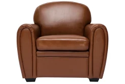 Miliboo Brauner Vintage-Ledersessel CLUB* Design-sessel|Sessel
