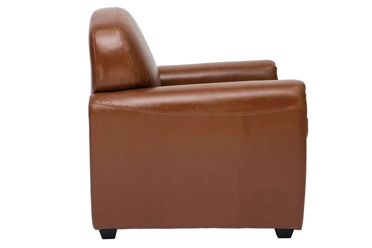 Miliboo Brauner Vintage-Ledersessel CLUB* Design-sessel|Sessel