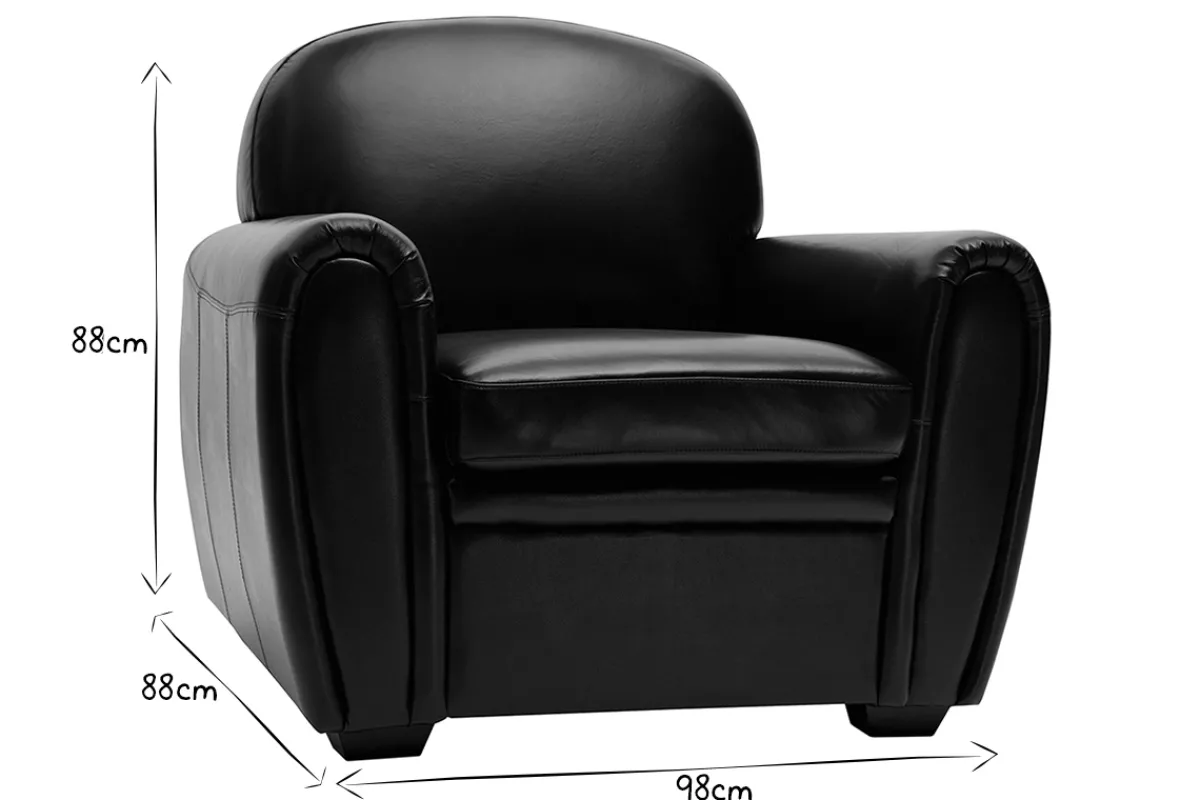 Miliboo Brauner Vintage-Ledersessel CLUB* Design-sessel|Sessel