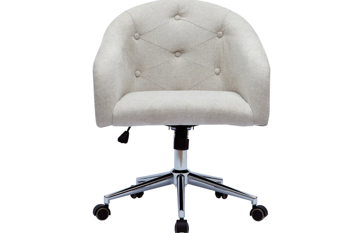 Miliboo Bürosessel im Samtdesign naturfarben SHARON* Bürostühle|Bürostuhl Zum Kleinen Preis