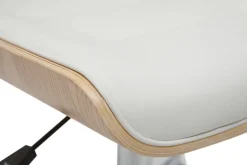 Miliboo Bürostuhl drehbar weiß mit hellem Holz ARAMON* Bürostühle|Bürostuhl Zum Kleinen Preis