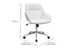 Miliboo Bürostuhl drehbar weiß mit hellem Holz MARLOW* Bürostühle|Bürostuhl Zum Kleinen Preis