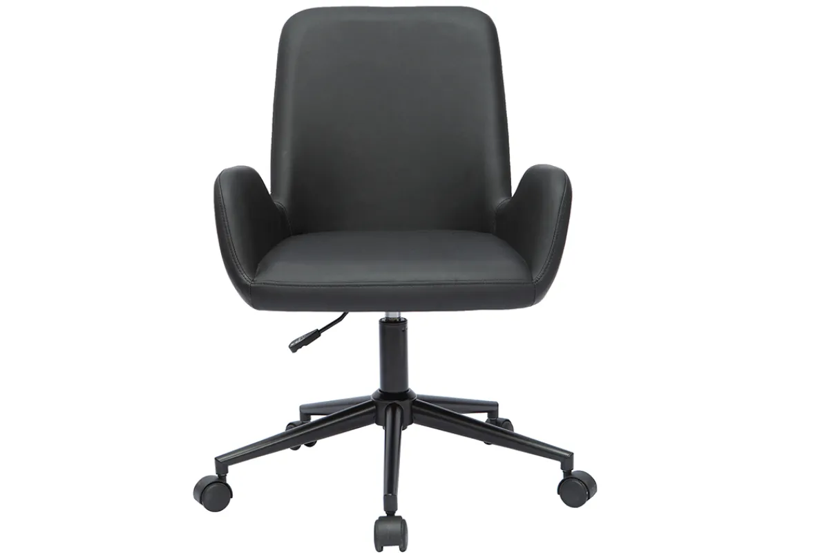 Miliboo Bürostuhl Polyurethan und Metall schwarz ALBAN* Bürostühle|Bürostuhl Zum Kleinen Preis