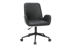 Miliboo Bürostuhl Polyurethan und Metall schwarz ALBAN* Bürostühle|Bürostuhl Zum Kleinen Preis