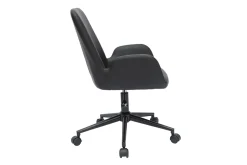 Miliboo Bürostuhl Polyurethan und Metall schwarz ALBAN* Bürostühle|Bürostuhl Zum Kleinen Preis