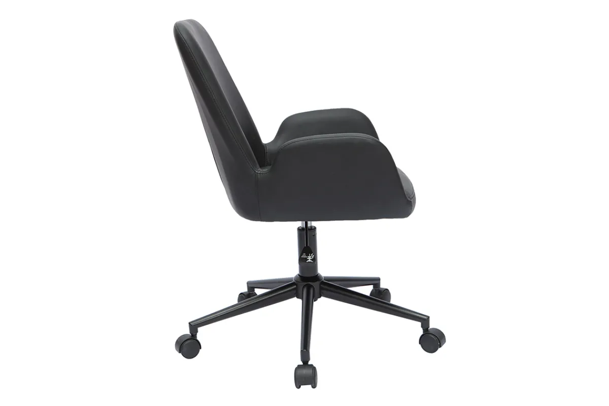 Miliboo Bürostuhl Polyurethan und Metall schwarz ALBAN* Bürostühle|Bürostuhl Zum Kleinen Preis