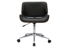 Miliboo Bürostuhl schwarz mit dunklem Holz RUBBENS* Bürostühle|Bürostuhl Zum Kleinen Preis
