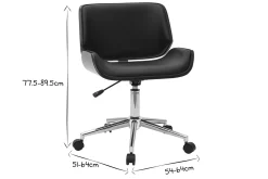 Miliboo Bürostuhl schwarz mit dunklem Holz RUBBENS* Bürostühle|Bürostuhl Zum Kleinen Preis