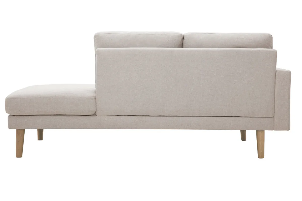 Miliboo Chaiselongue beiger Stoff mit Samteffekt L190 cm BERTILLE* Design-sofas