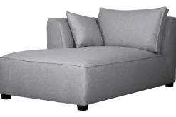 Miliboo Chaiselongue gerade in perlgrauem Bezug PLURIEL* Ecksofas