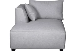 Miliboo Chaiselongue gerade in perlgrauem Bezug PLURIEL* Ecksofas
