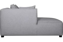 Miliboo Chaiselongue gerade in perlgrauem Bezug PLURIEL* Ecksofas