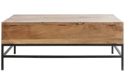 Miliboo Couchtisch aufklappbar Industrie-Stil Mangoholz und Metall L110 cm YPSTER* Couchtische