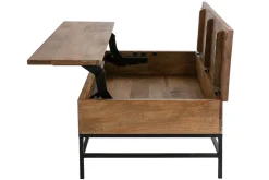 Miliboo Couchtisch aufklappbar Industrie-Stil Mangoholz und Metall L110 cm YPSTER* Couchtische