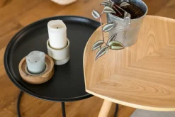 Miliboo Couchtisch aus Holz in Form eines Blattes L60 cm PHYLL* Couchtische|Beistelltische