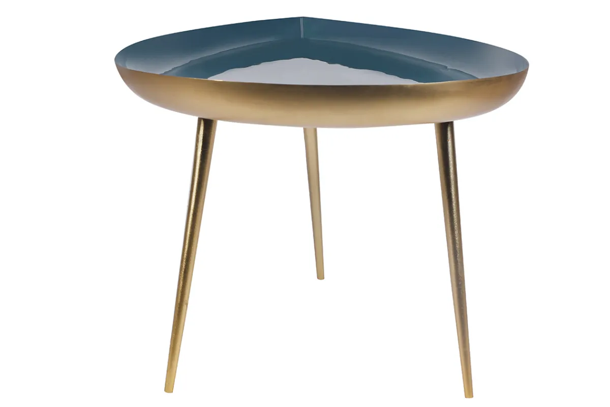 Miliboo Couchtisch blau lackierter Stahl DROP* Couchtische