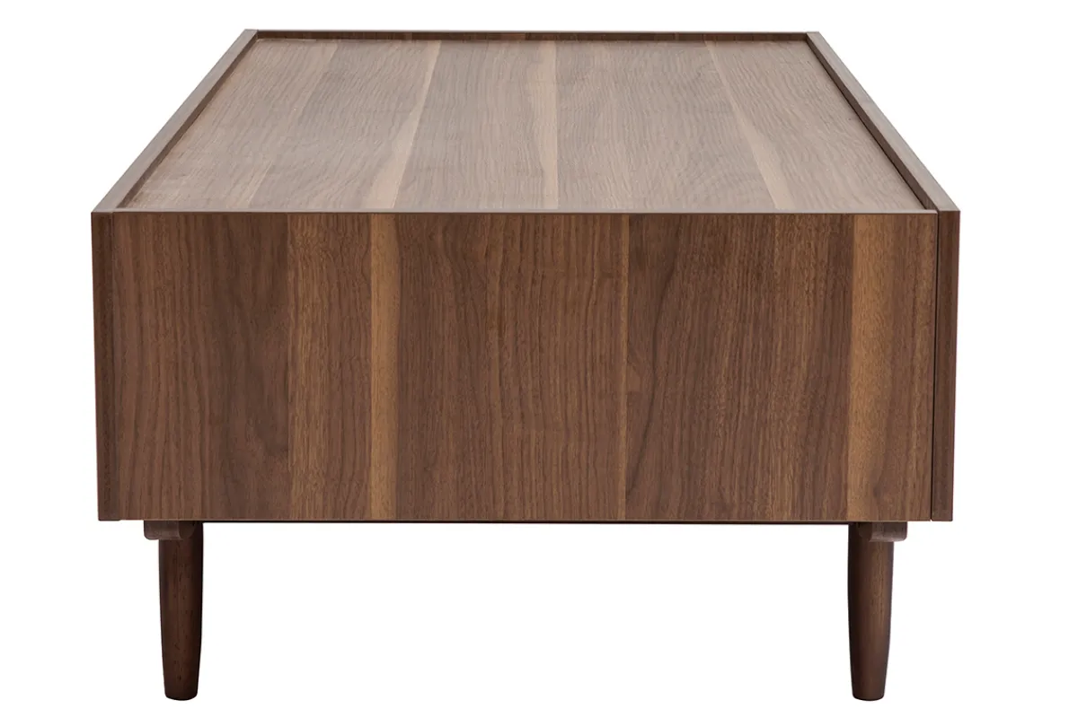 Miliboo Couchtisch mit Schubladen aus dunklem Holz B120 cm SANAA* Couchtische