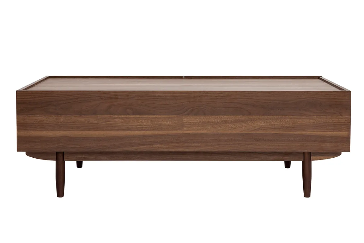 Miliboo Couchtisch mit Schubladen aus dunklem Holz B120 cm SANAA* Couchtische