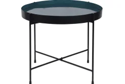 Miliboo Couchtisch mit wendbarer Platte in Blaugrün/Weiß SATEEN* Couchtische|Beistelltische