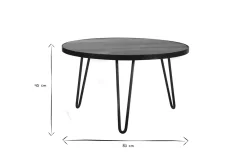 Miliboo Couchtisch rund Industrie-Design 80 x 45 cm ATELIER* Couchtische