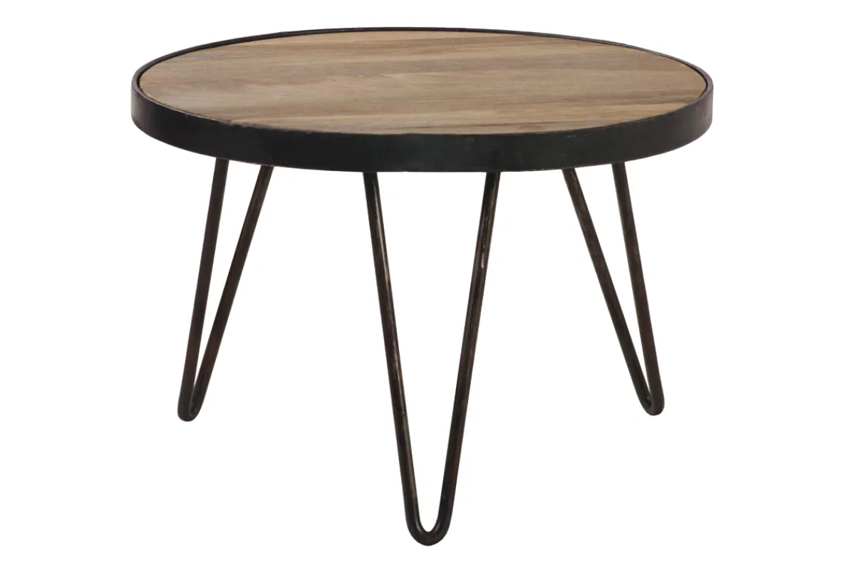 Miliboo Couchtisch rund Industrie-Design 50 x 35 cm ATELIER* Couchtische|Beistelltische