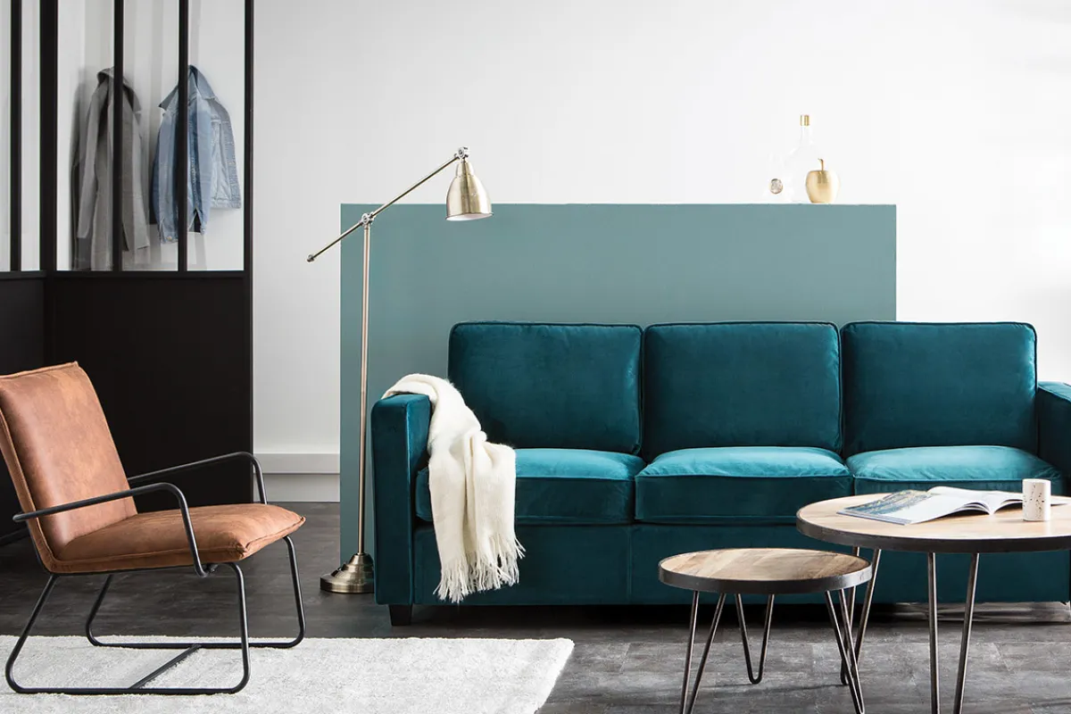 Miliboo Couchtisch rund Industrie-Design 50 x 35 cm ATELIER* Couchtische|Beistelltische