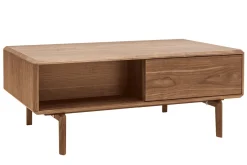 Miliboo Couchtisch Walnussfurnier mit Stauraum B100 cm SUVA* Couchtische